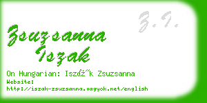 zsuzsanna iszak business card